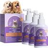 Pelinuar Spray per la pulizia dei denti per cani e gatti, spray orale per animali domestici, detergente per la cura dello spray, elimina l'alito cattivo, bersagli tartaro e placca (3 pezzi)