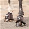 SUNRIDE Stivali da Zoccolo (Set di 2) - per Cavalli - in Vera Pelle e Neoprene - per Proteggere dai calci al Pallone (COB - Full), Marrone
