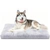 Nobleza - Materasso per Cani Multifunzione Lavabile, Cuscino da Viaggio con 6 Punti di Imbottitura e Fondo Antiscivolo, Morbido e Portatile per Gabbia, Auto o Casa - XL, 122 * 74 * 10cm, Grigio