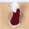 FANSU Maglioncino Cane, Inverni Caldo Natale Maglione Cane, Lavorato a Maglia Maglioncino per Cani e Gattino, Felpa Cane Vestiti Gatto Cucciolo Cane Taglia Media (S,Borgogna)