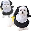 Duuclume Costume da suora divertente con cappello, vestito per cani e gatti, vestito per Halloween, Natale, vacanze, cosplay, camicie, abbigliamento uniforme