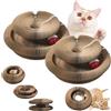 LLELEMAMO Kitty Kurlz, Kitty Kurlz Cats Toy, Magic Organ Cat Scratch Board, Foldable Cat Accordion Toy with Bell Balls And Track Adventure for Indoor, Interactive Mental Physical Exercise (2pcs)