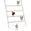 FIVMEN Scala di seduta per polli, 4 livelli, in legno, per pollaio, per pollo, parco giochi, polli, accessori per pollaio
