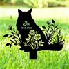 LCMAIT Personalizzato cane e Marcatore Graver, personalizzare foto testo Tombstone per animali domestici, personalizzare lapide con contorno inciso fiore, Tombstone personalizzata di incisione floreale