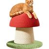 Generico Tiragraffi Per Gatti A Forma Di Fungo - Tiragraffi Verticale Per Gatti 18x18x16 Cm, Torre In Sisal | Esercizio Robusto, Stimolazione Mentale, Dalla Noia, Per Interni, Esterni, Casa, Appartame