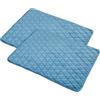 FANSU 2pc Peluche Tappetino per Cani, Colore Assorbenti Tappetini Igienici per Cani, Traversine Cani Impermeabile Lavabili, Tappetino per Addestramento del Cane Riutilizzabile (50x40cm,Blu)