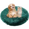 BESTORI Cuccia Cane Interno Rotondo Letto Gatto Cuscini Lavabile in Lavatrice Lettino Morbido Pelosa per Grande Medio Piccolo Cani Gatti, Verde scuro, 70 x 70 cm
