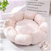 DOTBUY-SHOP Cuccia Cane Peluche Cuccia Gatto e Cane Cuscino per Cani, Forma di Fiore Lavabile Cuscino per Animale Domestico Interno, per Cani Gatti Gattino (40cm,Beige)