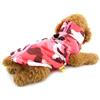 SELMAI Cappotti Impermeabili per Cani Piccoli Chihuahua Vestiti per Gatti Giubbottino Cane Taglia Piccola Cappotto Abbigliamento per Animali Domestici Gilet Cablaggio con Anello a D Camo Rosa XS