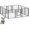 UISEBRT Recinzione per cuccioli con porta, box per cani, flessibile, pieghevole, per cani, gatti, cuccioli, conigli, 80 x 80 cm, 12 pezzi