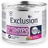 Generico Exclusion Hypoallergenic all breeds per cani adulti di tutte le taglie, gusto MAIALE e PISELLI, ipoallergenico | 6 scatolette da 200 grammi l'una.