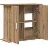 vidaXL Supporto per Acquario Artigianale in Rovere 81x36x73 cm in Legno ingegnerizzato