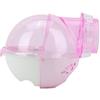 Pssopp Bagno di sabbia per criceti Contenitore per vasca da bagno in sabbia per animali domestici di piccola taglia Contenitore per sauna per criceti Bagno esterno per piccoli animali Autopulente(rosa)