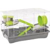 Pet's Market - Gabbia Duffy 2 per criceto cavia topo piccoli roditori accessoriata con ruota ciotola scala casetta 58X32X38 cm