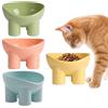 Generic Ciotole rialzate per cibo per gatti, set da 4 pezzi, piatti inclinati per la protezione del collo, ciotole ergonomiche rialzate con design a zampa di elefante per una migliore digestione e postura