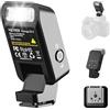 VILTROX Vintage Z2 TTL Flash per fotocamera Sony, pieghevole 52g tascabile Mini flash con tempo di ricarica di 2 secondi, 700 lampi a piena potenza, 5 livelli di potenza, USB Type-C Ricarica