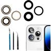 Alovexiong 14 Pro Posteriore Posteriore Obiettivo Vetro di Ricambio per iPhone 14 Pro e iPhone 14 Pro Max Fotocamera Sostituzione Vetro Con Adesivo Preinstallato e Kit di Strumenti di Riparazione