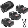 Sustvita Set di trigger flash wireless, kit studio da 433MHz a 16 canali con 1 trasmettitore, 3 ricevitori e 1 cavo a filo di sincronizzazione per gli appassionati di fotografia.