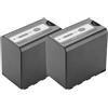 CQJFCYBRA Batteria 7800mAh VW-VBD78 VBD78 + Caricatore Doppio LCD Rapido, Compatibile Con Panasonic, For VBD58 VBD29 AJ-HPX260MC, HPX265MC, PX270, AG-FC100, MDH2(2 Battery)