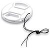 vhbw copriobiettivo universale 58 mm per fotocamera - plastica bianco, presa interna