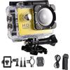 XZXCVN Mini Telecamera Sportiva Impermeabile, DV Action Camera 1080P, Colore Rosa - Impermeabile Fino a 30 Metri, Staffa per Bicicletta Inclusa, Ideale per Ciclisti e Sport Outdoor (Gialla)