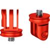NovelGoal Adattatore per treppiede da 1/4 di pollice con rotazione a 360°, per Hero 12, 11, 10, 9, 8, accessori per action camera 360 One (rosso, vite da 25 mm da 1/4)