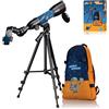 BRESSER DieMaus Telescopio rifrattore 50/350 per bambini con zaino supporto smartphone accessori filtro lunare treppiede