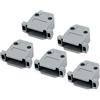 uxcell sourcing map 5 Pz Serie Porta D-Sub Connettore Kit DB15 Grigio Plastica Cappucci Shell w Vite