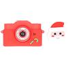 Akozon Fotocamera di Babbo Natale, Fotocamera di Babbo Natale con Doppia funzionalità Video e Musica, Fotocamera di Natale Ricaricabile Tramite USB per Cartoni Animati (rosso)