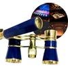 Generic Binocolo per Opera 3x25 con Manico e Catena | Pezzo da Collezione per Teatro e Corse | Compatto e Leggero per Concerti, Opera, Cosplay e Party a Tema(Azure2)