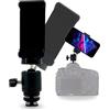 TronicXL Supporto smartphone con testa a sfera per flash per fotocamera fissaggio telefono cellulare compatibile con iPhone supporto per cellulare treppiede adattatore ColdShoe scarpa fredda Mount e
