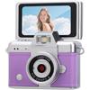 Fockety Mini Fotocamera Portachiavi, Fotocamera Digitale retrò 720P HD con Schermo Ribaltabile da 1,47 Pollici, Piccola Portatile per Viaggi Scolastici, Feste, Studio, (PURPLE)