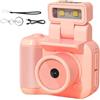 Genérico Piccola Macchina Fotografica Retrò, Fotocamera Retro,Videocamera Digitale Vintage 1080p Con Luce Flash LED | Videocamera Vintage Compatta Portatile, Fotocamera Digitale Da Viaggio Multifunzionale Per