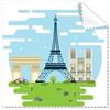 DIYthinker Torre Eiffel Francia Landmark bandiera nazionale Architecture Custom paesaggio illustrazione modello occhiali panno di pulizia del pulitore dello schermo 5PCS