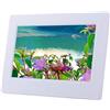 YPAPBHT Cornice for foto digitali con schermo IPS HD da 7 pollici, risoluzione 1024 * 600, schermo IPS, dotata di telecomando, bianco/nero.(White)