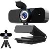 Lusinx Webcam 4K per PC/Laptop/Computer/Mac Home & Office Webcam, chiamate online/conferenze/streaming/trasmissione, webcam USB con microfono, campo visivo regolabile/messa a fuoco automatica