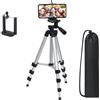 Mediawave Store - Cavalletto Treppiede per Smartphone o Fotocamera, Cavalletto Regolabile da 34 a 102cm, Supporto Telescopico, Allungabile Smartphone, Reflex