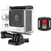 DIGNIFE Action Camera, Originale 2. 0mp. WiFi Action Camera, Outdoor 1080p 60FPS 2.0 Ultra HD 4K, Macchina fotografica del casco mini, camer sportiva impermeabile(Silver)