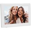 YUEHISY 10.1 '' Frame di Foto Digitale WiFi - Touchscreen 1280x800 HD, Memoria da 32 GB, Condivisione Remota Dell'app, Pianificatore di Calendario (Spina europea)