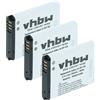 vhbw 3x batteria sostituisce Samsung EA-BP70A, SLB-70A, BP70a, BP-70a per fotocamera (500mAh, 3,6V, Li-Ion)