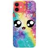 MUTOUREN Cover per iPhone 12 Pro Max Custodia in Silicone TPU Trasparenti Ultra Sottile Antigraffio Antiurto Protettivo Case con Pellicola Proteggi Schermo, Cielo Stellato e Simpatico Gatto