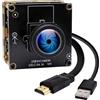IFWATER Webcam HDMI 4K - USB HDMI uscita simultanea streaming fotocamera - zoom digitale 2x, obiettivo fisheye 180 gradi - fotocamera PC per Raspberry Pi, Jetson Nano, laptop, insegnamento online