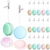 Angoily 18pezzi Salviette Pulisci Schermo Per Telefono Di Salviette Detergenti Per Schermi Di Telefoni Forma Di Macaron Cordini Decorativi Per Borse e Telefoni
