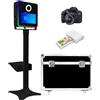 PAAFNN Fotobooth portatile da 15,6 pollici DSLR con touch screen, con luce RGB, ideale per matrimoni, feste, celebrazioni ed eventi a noleggio (nero, cabina fotografica, mini stampante)