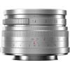Generico Obiettivo for fotocamera mirrorless APS-C 35 mm F1.4 con messa a fuoco manuale e ampia apertura for fotografia umanistica con EXZR M43(Silver,RF)