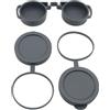 WELWIK Tappo ottico per binocolo da 50 mm, in gomma nera, impermeabile, copertura protettiva per binocolo compatto