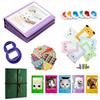 JXE - Kit di accessori per fotocamera per album fotografico, cornice, pellicola decorativa per obiettivi, filtri adesivi, compatibili con Fujifilm Instax Mini 8, 8+ 9, fotocamere istantanee, in PP