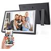 LNBEI Cornice digitale da 25,4 cm con touch screen 1080p Ips, 32 GB, grande cornice elettronica con rotazione automatica, montaggio a parete, Wi-Fi e app intelligente per condividere istantaneamente foto e
