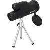 SweAtz Telescopio monoculare Monoculare per adulti Treppiede da 15 cm senza luce scarsa BaK4 Prisma Rivestimento FMC Oculare grande da 20 mm Lente obiettivo da 50 mm Viaggio portatile (Size : 12x50