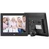 UsmAsk Spacmirrors Cornice per foto digitale LCD IPS da 8 pollici 800x600 HD e sensore di movimento, supporta lettore video MP3,720P 1080P, calendario, e-book, telecomando incluso regalo per il tuo Natale (